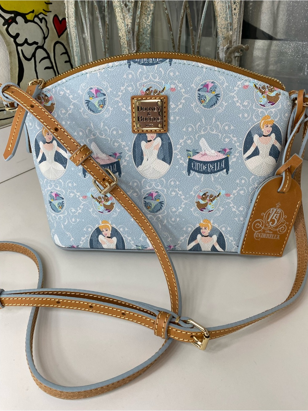 Dooney & Bourke Cinderella Print Crossbody Disney Parks 75th Anniversary